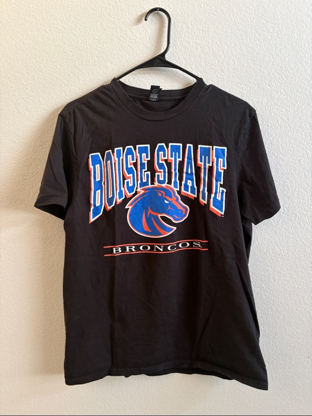 District Black Tee with Blue and Orange Graphic